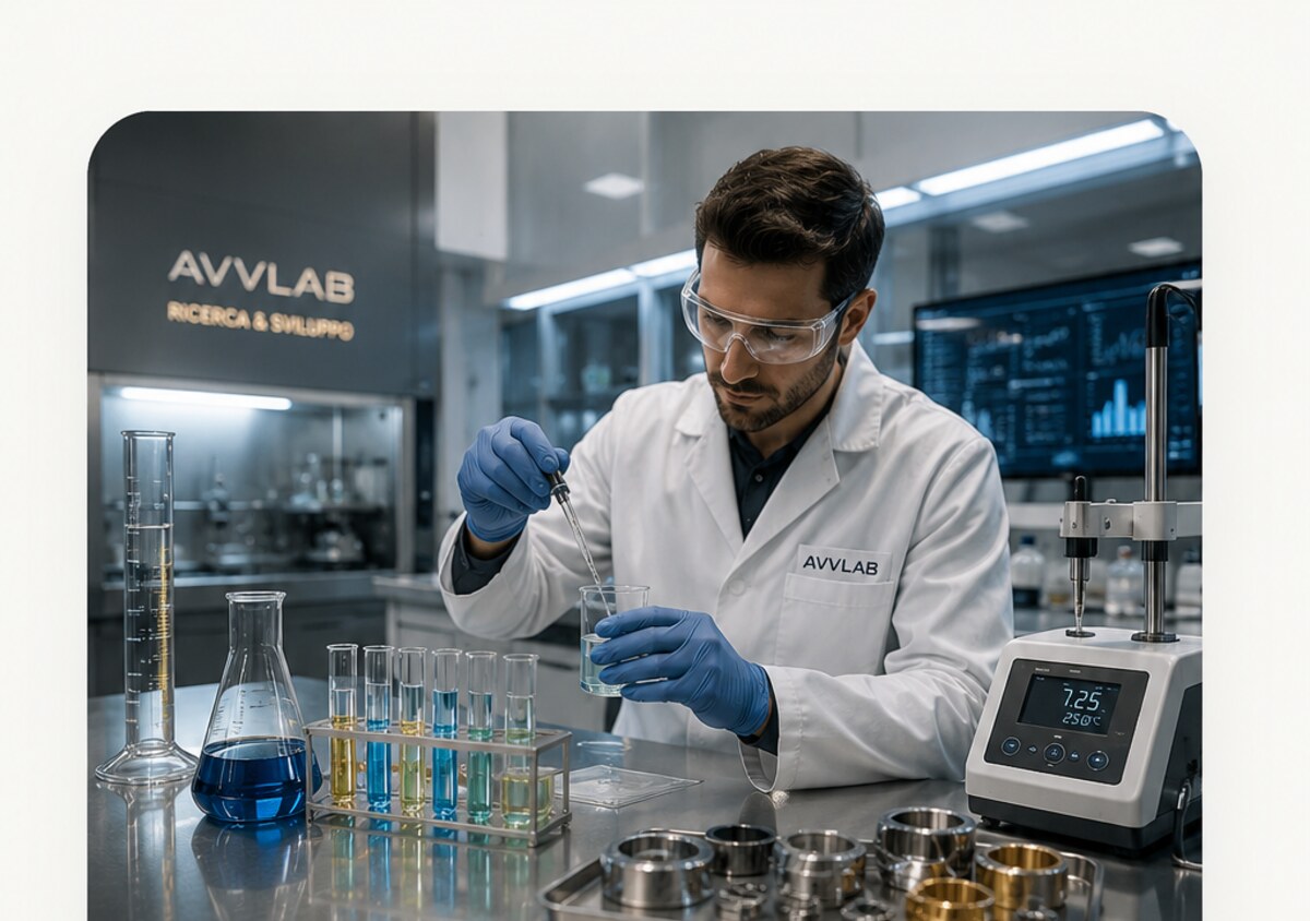 Laboratorio chimico per ricerca e sviluppo galvanica AVVLAB